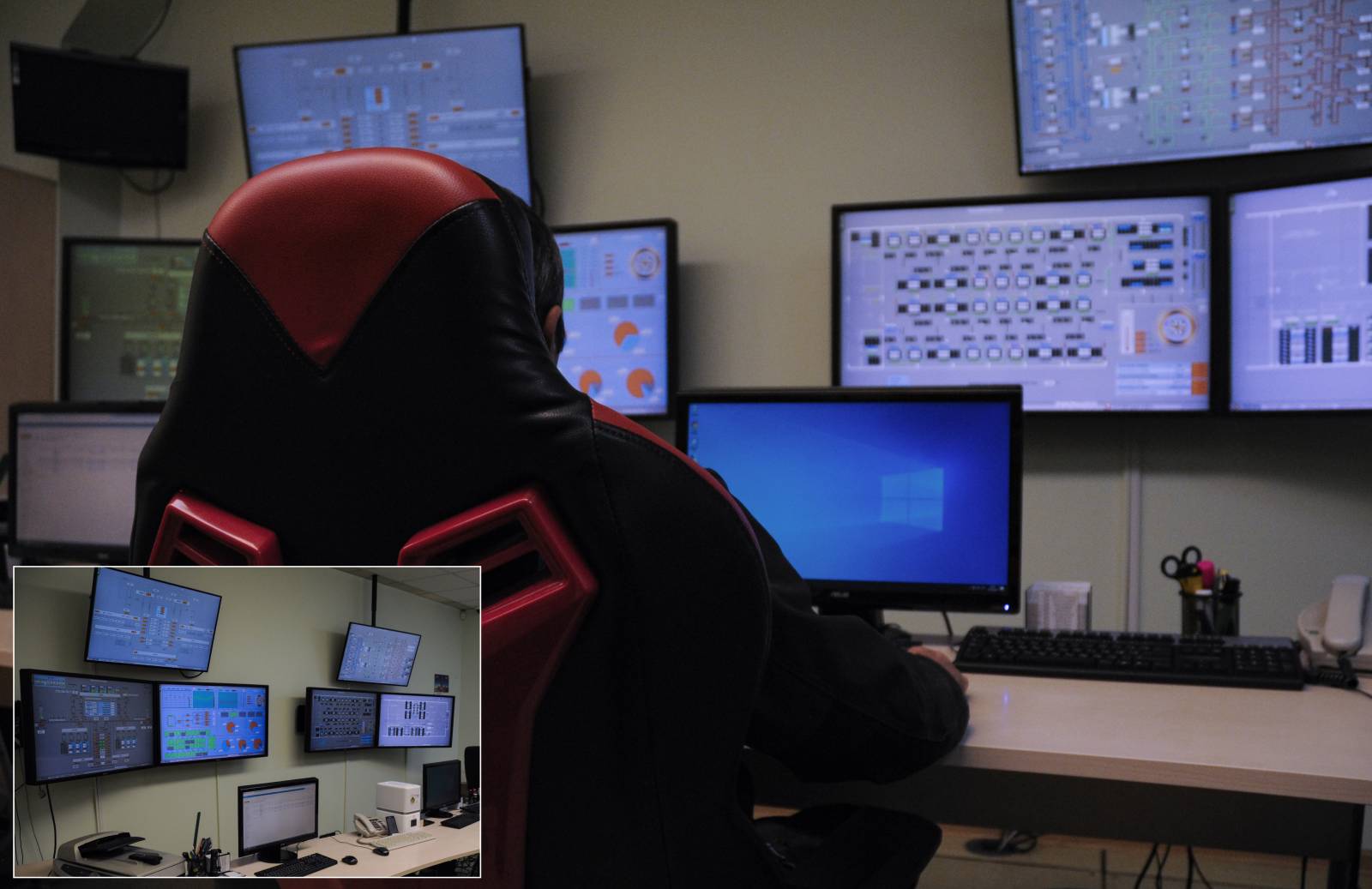 Диспетчерская СЕ работающая 24/7. Контролируется более 29000 переменных Диспетчерская СЕ работающая 24/7. Контролируется более 29000 переменных