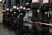 Pumping station and water accumulators