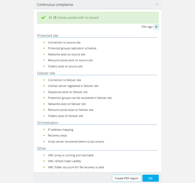 Знімок VMware Cloud Disaster Recovery