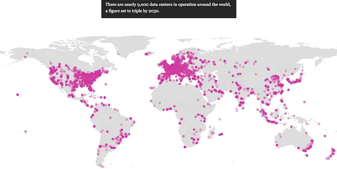 data center climate map