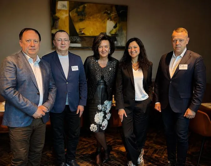 Cristina Caffarra (pictured center), founder and chair of the EuroStack FoundatThe Ukrainian delegation at Sovereign Tech Europe 2026