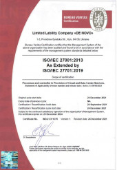 ISO/IEC 27701 compliance (extended ISO 27001)
