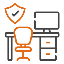 Own bomb shelter with workstations